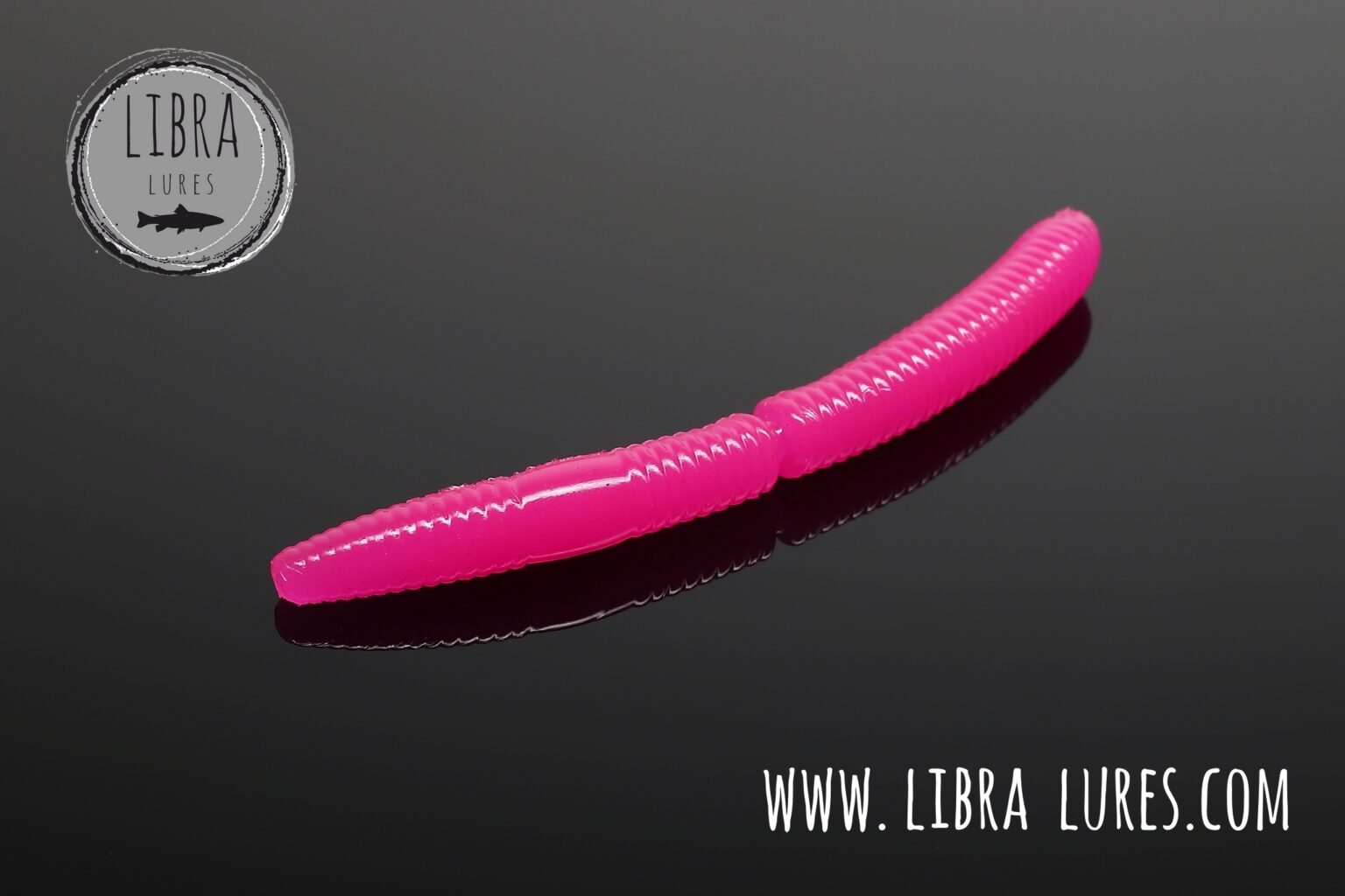 Libra Lures Fatty D-Worm 65mm 019 Hot Pink | Viking Art Factory